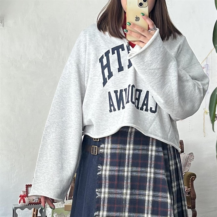 【alee】リメイクデザイン長袖トレーナー