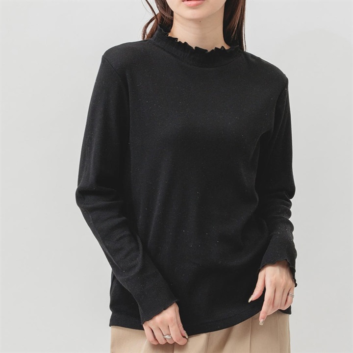 【M.M.O】ヨークレース衿ギャザーネックカットソー