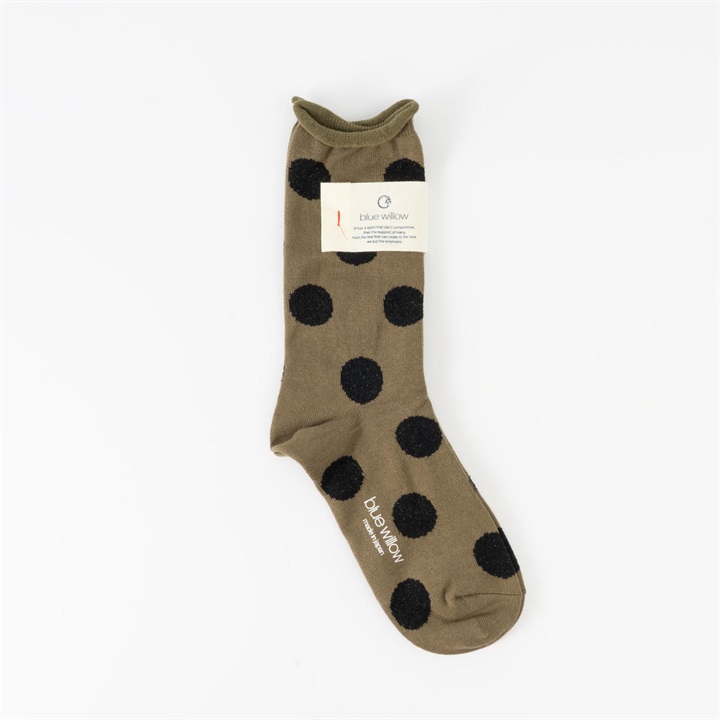 【blue willow】コットンドットソックス