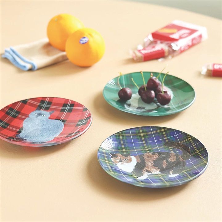松尾ミユキ】Glass plate S ガラスプレート Φ16cm｜てんとてん