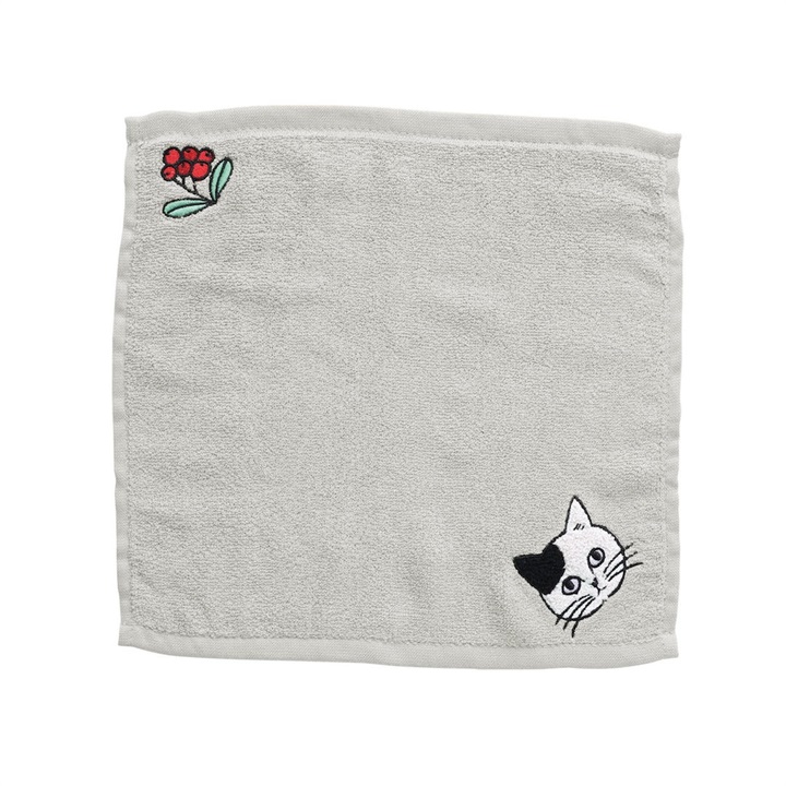 【松尾ミユキ】Bamboo Hand towel Cat バンブーハンドタオル