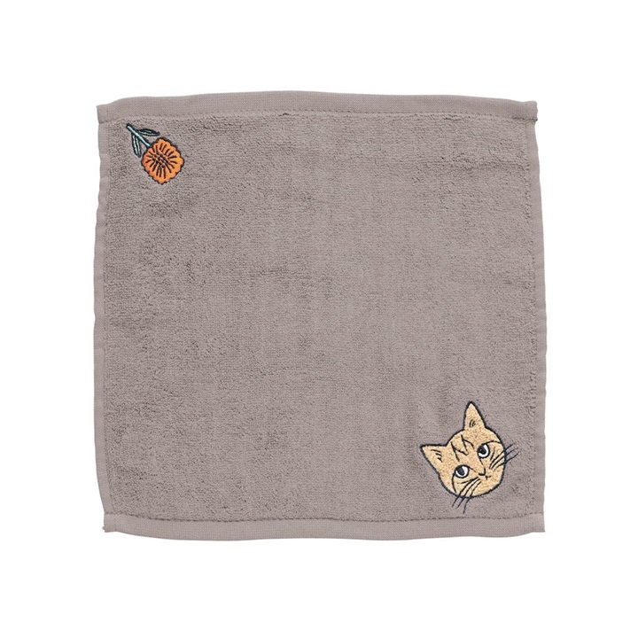 【松尾ミユキ】Bamboo Hand towel Cat バンブーハンドタオル