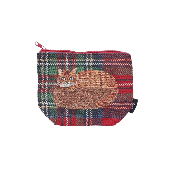 ニット生地風❤️ウォールポケット　小物入れ　壁掛け　サンタ猫と雪だるま③　猫雑貨 ニット生地風❤️ウォールポケット 小物入れ 壁掛け サンタ猫と