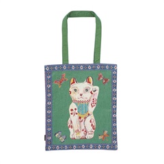 【Nathalie Lete】Rectangle tote bag レクタングルトートバッグ(Lucky cat)