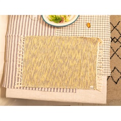 【Craft India】ミックス ランチマット(イエロー)