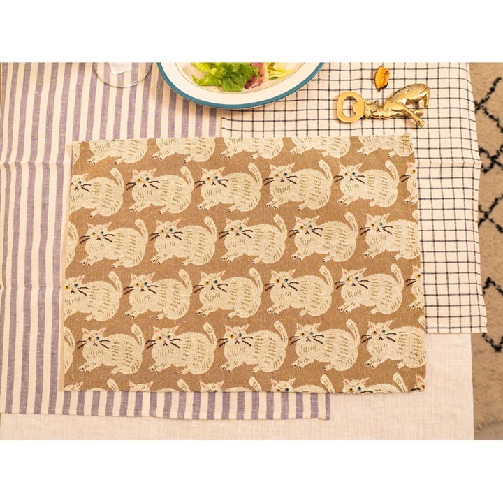 【Craft India】ランチマット ペルレ(ベージュ)