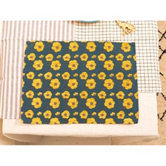 【Craft India】ランチマット プラリーヌ 起毛(ブルー)