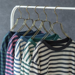 【M.M.O】クルーネック長袖ボーダーカットソー