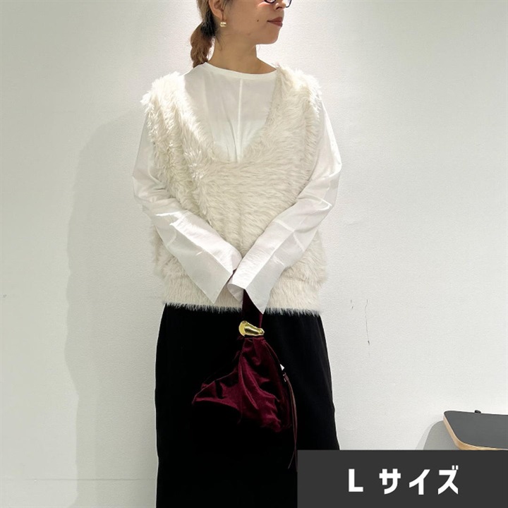 【choette】シャギーニットベスト