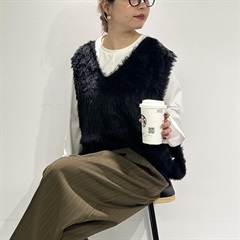 【choette】シャギーニットベスト