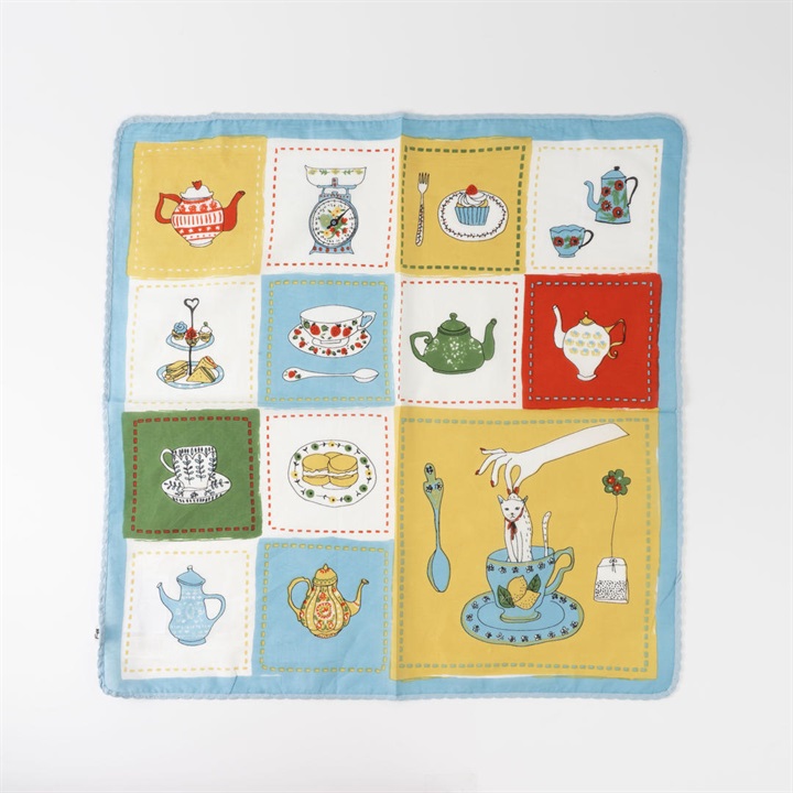 【KILKI】53cmハンカチ アフタヌーンティー