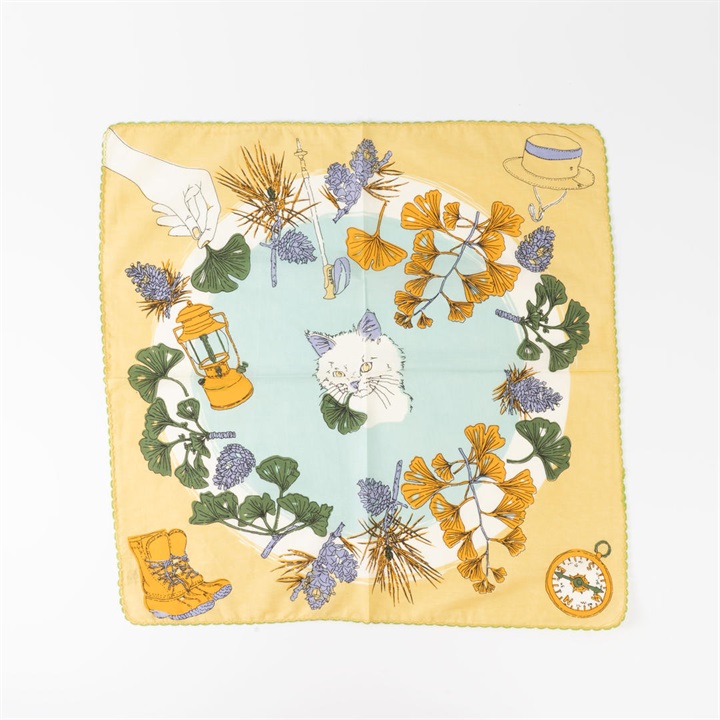 【KILKI】53cmハンカチ オータムキャット