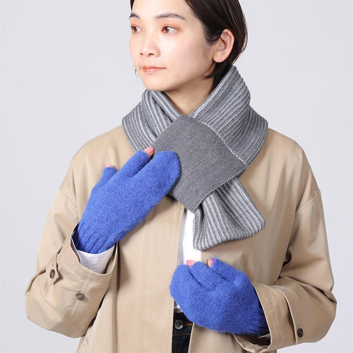 【shesay】リューズニット ふわふわな見た目が可愛い3本指のミトン