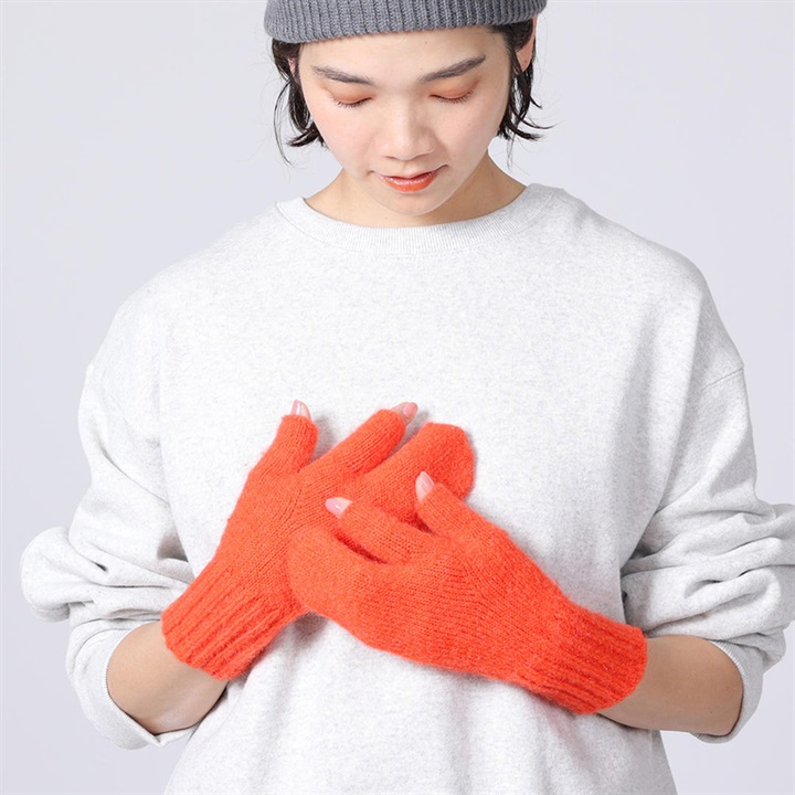 【shesay】リューズニット ふわふわな見た目が可愛い3本指のミトン