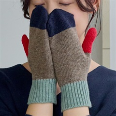 【shesay】リューズニット 遊び心のある配色使いのミトン