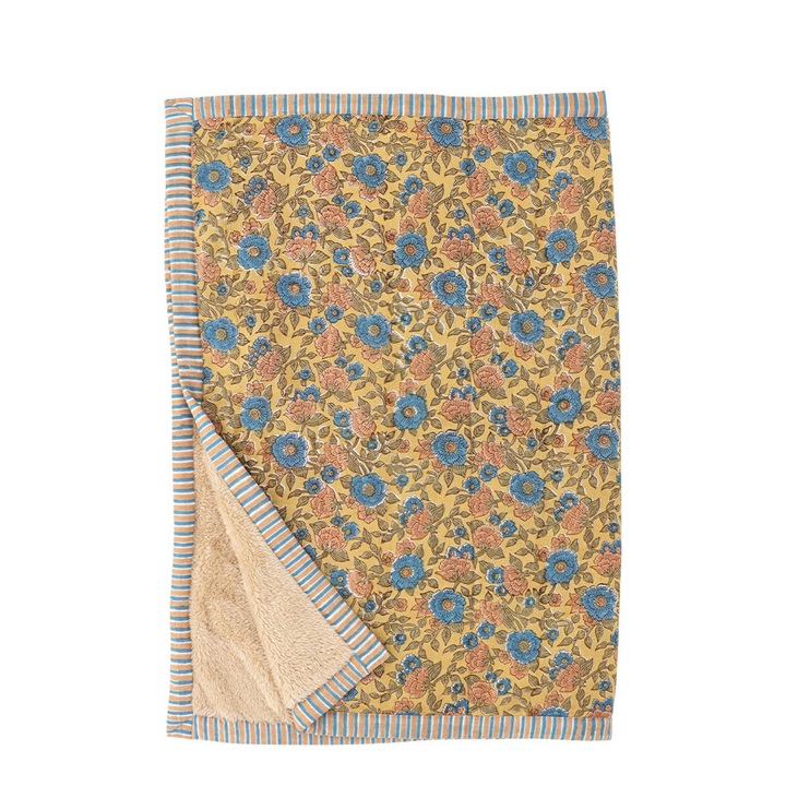 カリーノブロックプリントブランケット