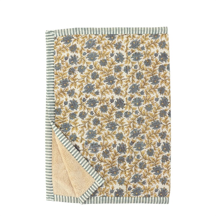 カリーノブロックプリントブランケット