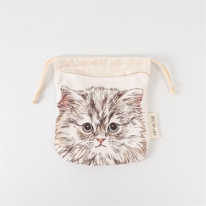 【365Cat.Art】巾着ポーチ A