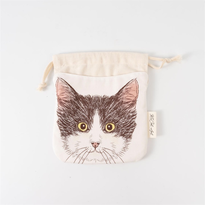 【365Cat.Art】巾着ポーチ A