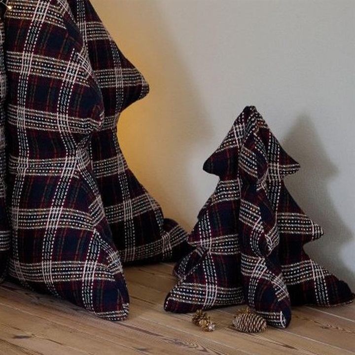 【shesay】ツイードチェック ツリークッション S