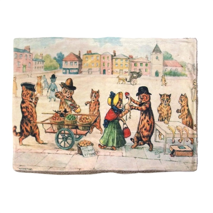 フランネルボアブランケット ファニーキャット