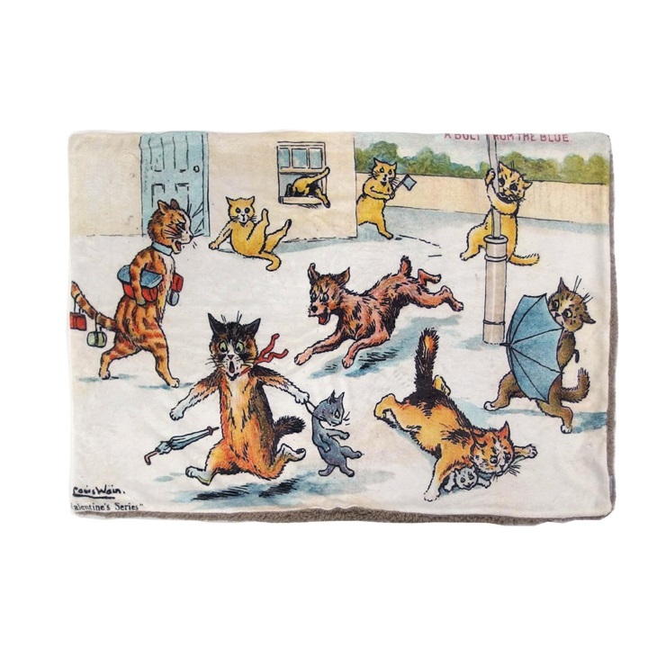 フランネルボアブランケット ファニーキャット