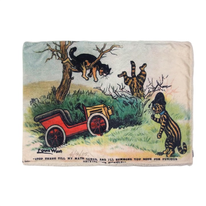 フランネルボアブランケット ファニーキャット