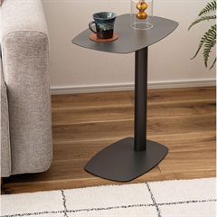 スタイリッシュスチールサイドテーブル(ダークグレー)
