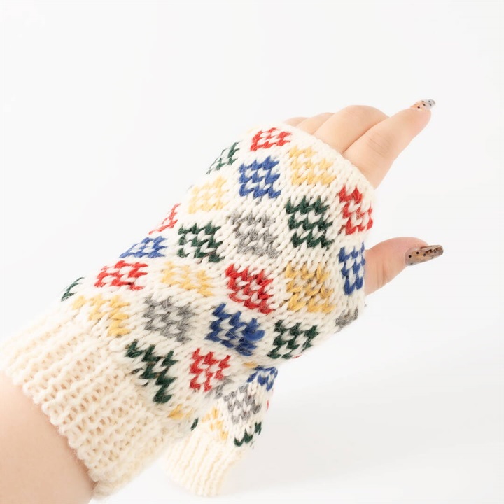 【HIGHLAND 2000】FAIRISLE DIAMOND MITTS