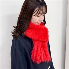 【Adele's MOHAIR】モヘアマフラー(PILLAR BOX RED)