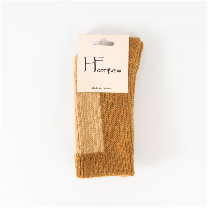 【HFOOTWEAR】TERREウール混リブ編みソックス