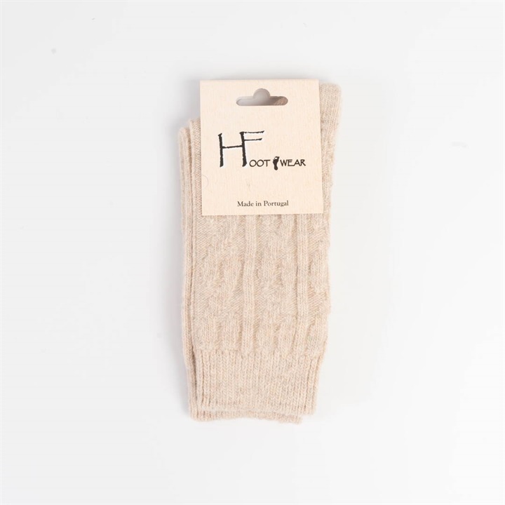 【HFOOTWEAR】CABLEウール混ソックス