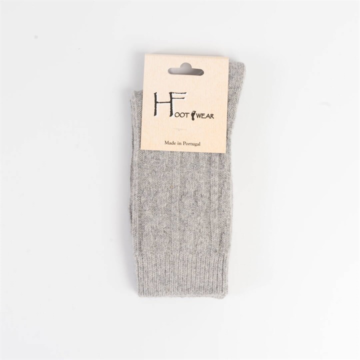 【HFOOTWEAR】CABLEウール混ソックス