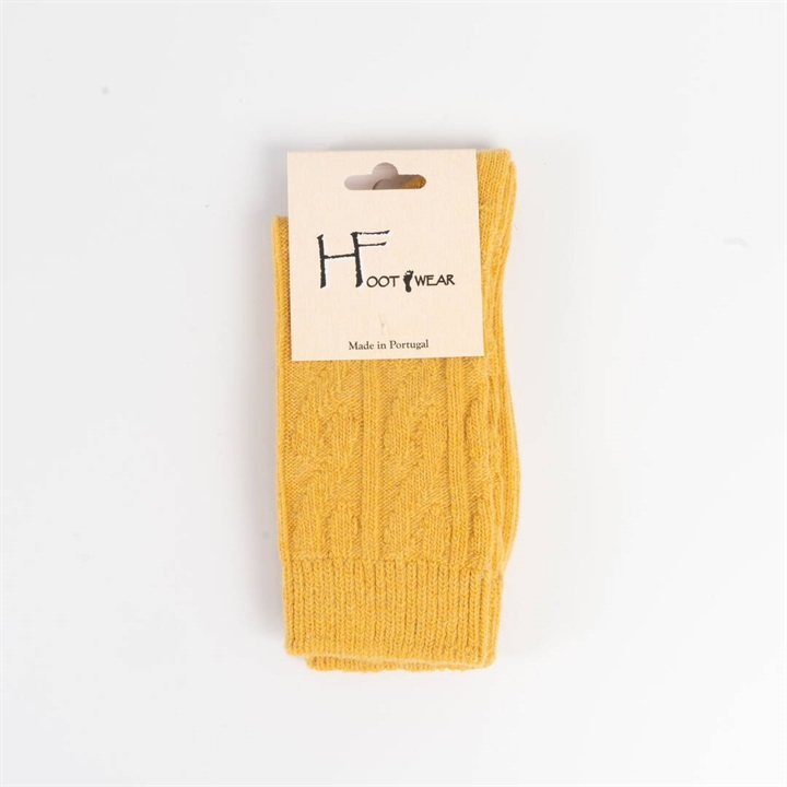 【HFOOTWEAR】CABLEウール混ソックス