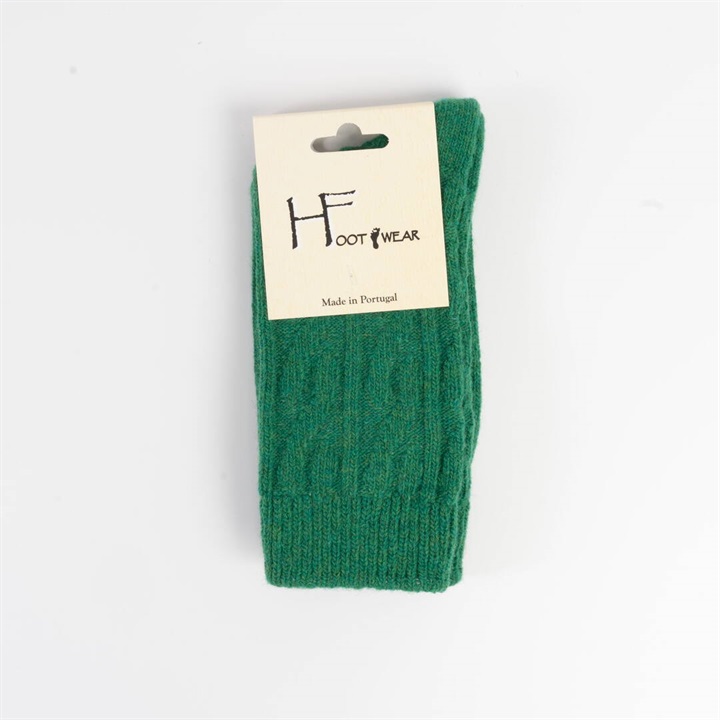 【HFOOTWEAR】CABLEウール混ソックス