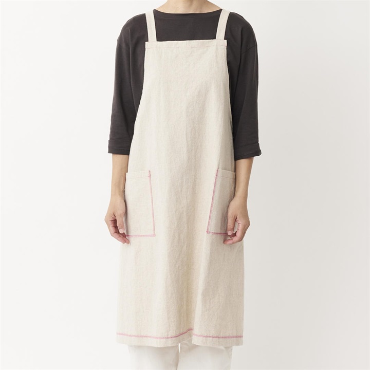 カラーステッチ バッククロスエプロン