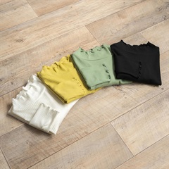 【M.M.O】メロウハイネック 長袖リブTシャツ