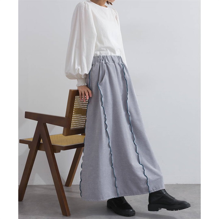 【Lupilien】スラブベロア メロウロングスカート