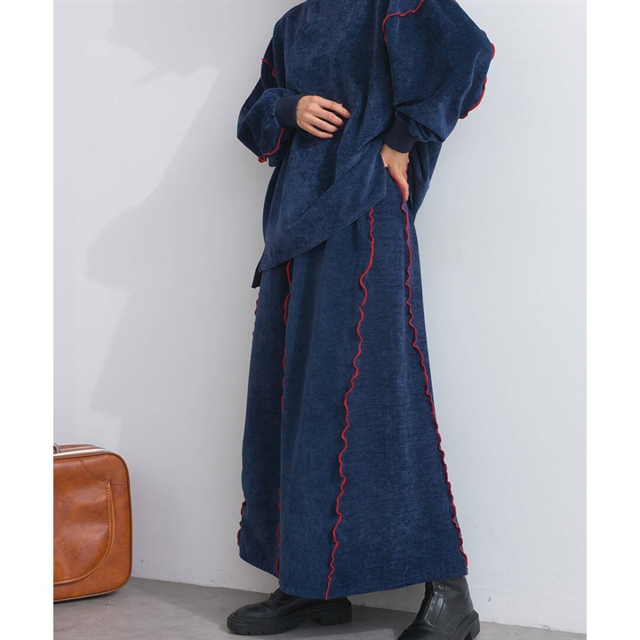 【Lupilien】スラブベロア メロウロングスカート