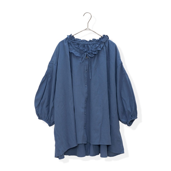 【D*g*y】フリル衿前開き長袖ブラウス