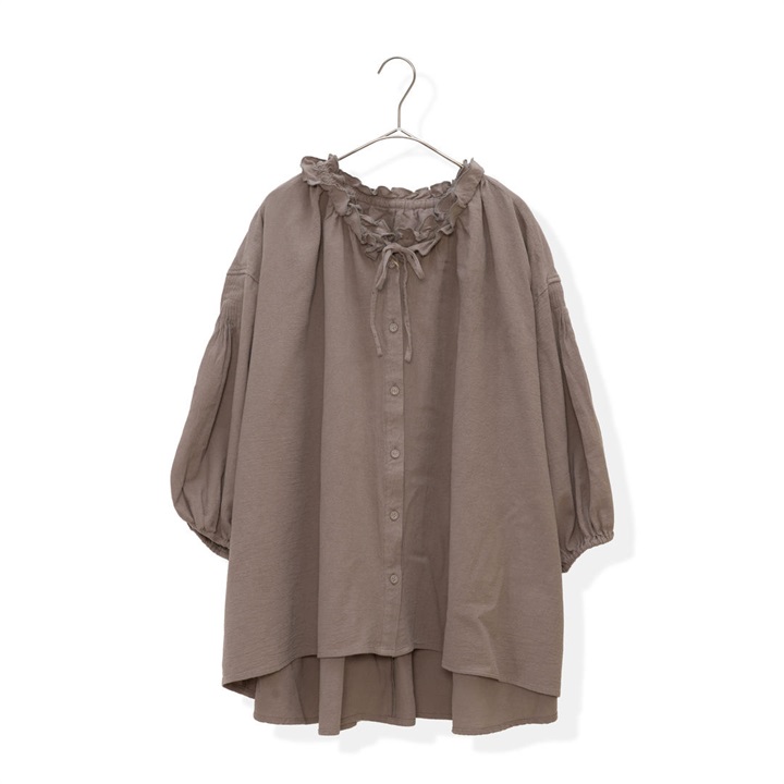 【D*g*y】フリル衿前開き長袖ブラウス