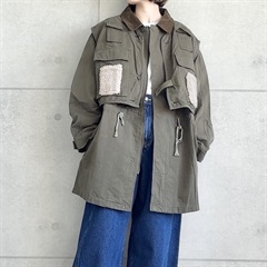 【alee】3wayミリタリーアウター(85/KHAKI)