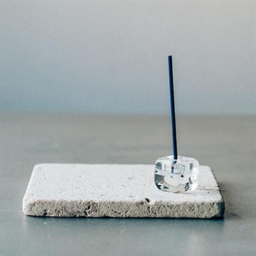 【HARIO RELAXING】ガラスのお香立て アイス・天然石セット