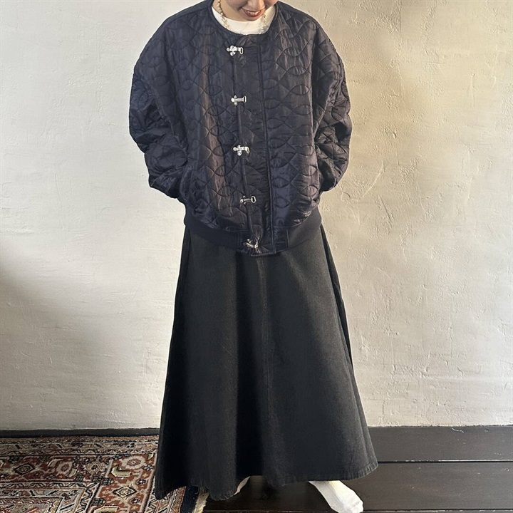 【alee】クロスウェーブキルトブルゾン