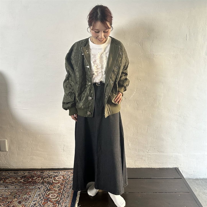 【alee】クロスウェーブキルトブルゾン