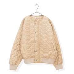 【alee】クロスウェーブキルトブルゾン(100BEIGE)