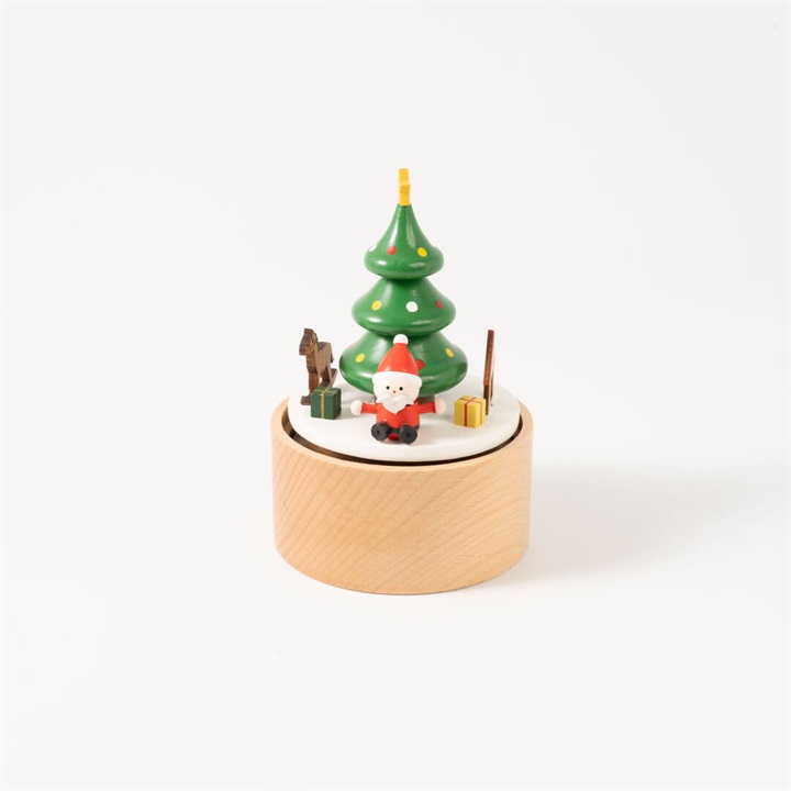 木製オルゴール 手巻き