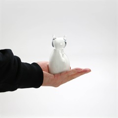 【HERE by DETAIL】ガラスオブジェ CAT(White)