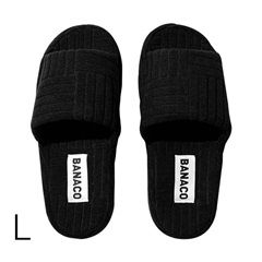 【BANACO】VIVID TERRY ROOM SLIPPER M／L(ブラックL)