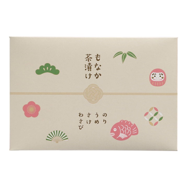 もなか茶漬け4個入り のり・うめ・さけ・わさび